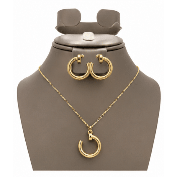gold jewelry set Pakistan necklace earrings