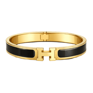 H clasp bangle bracelet Pakistan black gold