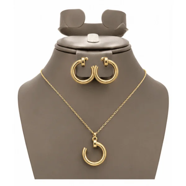 gold jewelry set Pakistan necklace earrings